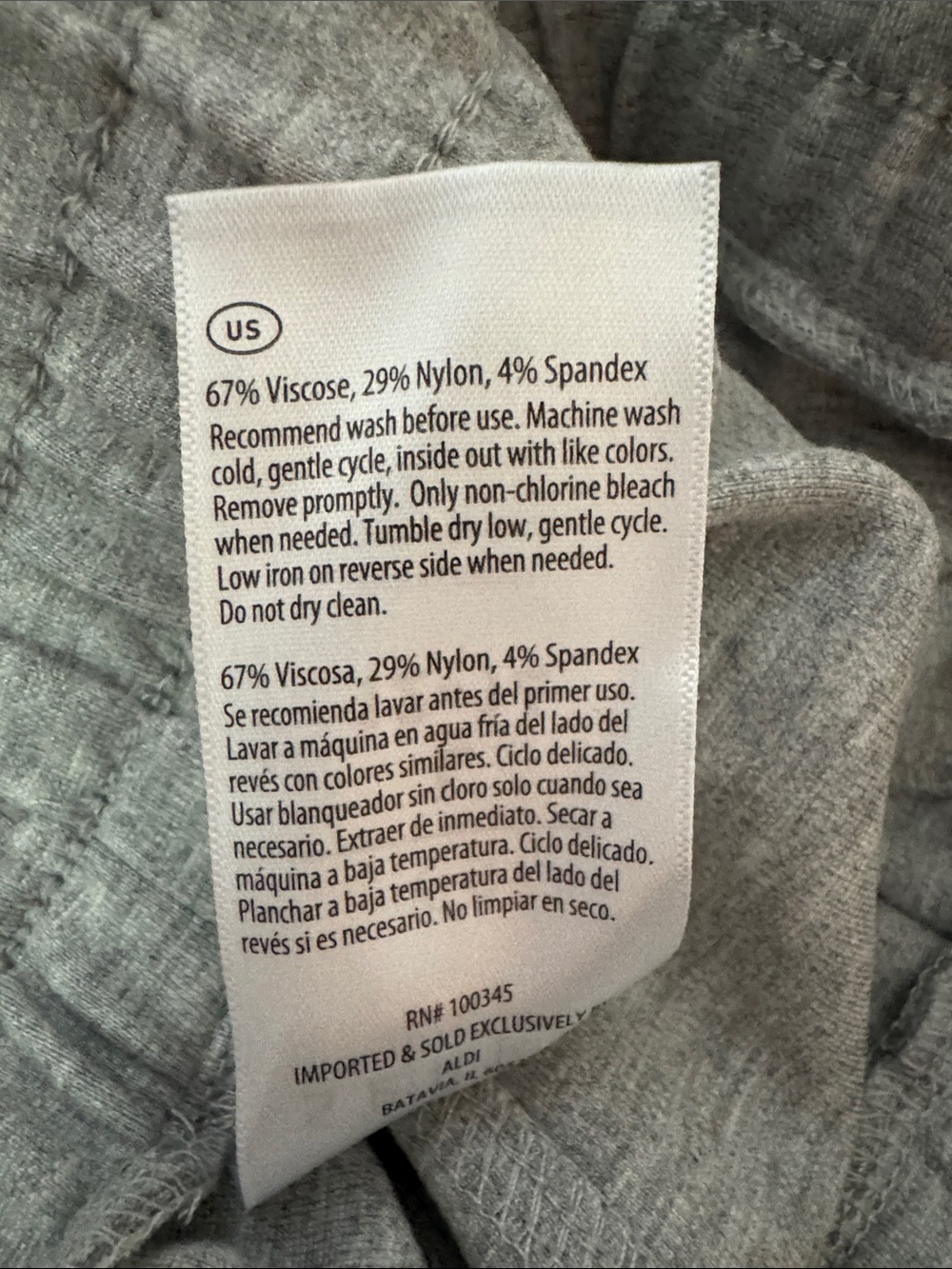 Women’s Heather Gray Wide-Leg Ponte Pants, 67 % Viscose, New with Tags! - Picture 10 of 10